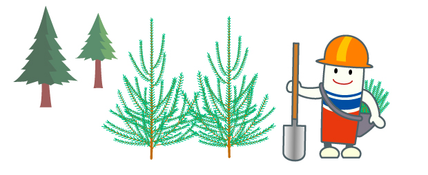 開いた紙パックのイラストと紙パックマーク